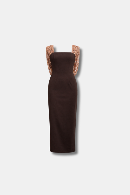 VESTIDO ALMA MARRÓN
