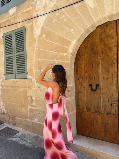 Vestido rosa cereza