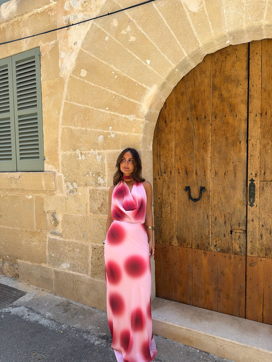 Vestido rosa cereza